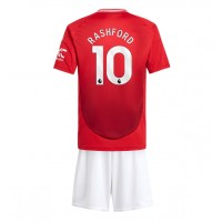 Maglia Calcio Manchester United Marcus Rashford #10 Prima Divisa Bambino 2024-25 Manica Corta (+ pantaloncini)